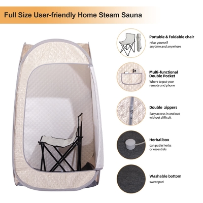 Full Size Sauna hơi nước di động Home Spa Indoor Di động Pop Up Sauna