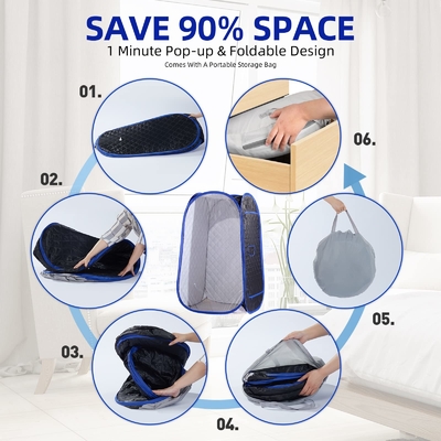 Sauna hơi nước có thể gập đầy đủ kích thước 1 người