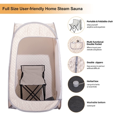 Nhà gấp đứng di động Pop Up Sauna toàn thân Personal Sauna Tent