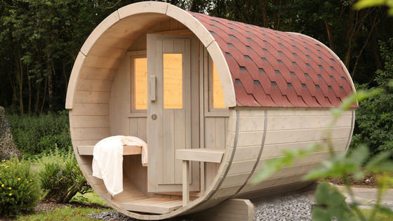 Solid Wood Hemlock Cedar Outdoor Barrel Sauna ẩm ướt hơi nước phòng tắm truyền thống