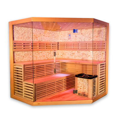 Phòng sauna gia đình truyền thống sang trọng 5 - 6 người Phòng sauna hơi nước muối Himalaya