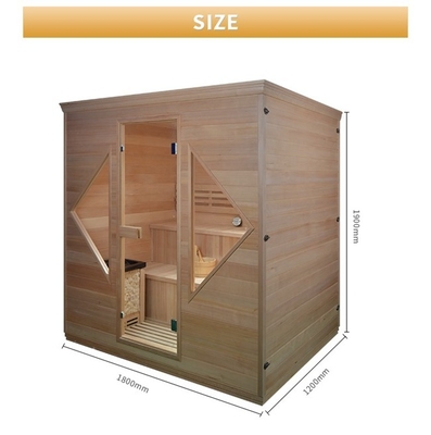 Hemlock gỗ cửa tay cầm nhà phòng tắm hơi với bếp và đá