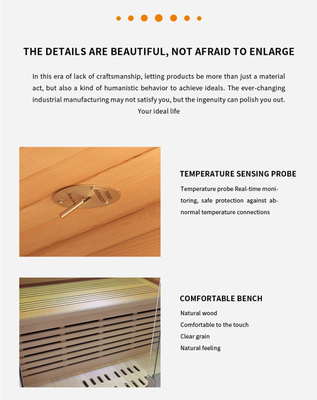 Carbon Fiber Heater Hemlock Sauna hồng ngoại xa 2 người