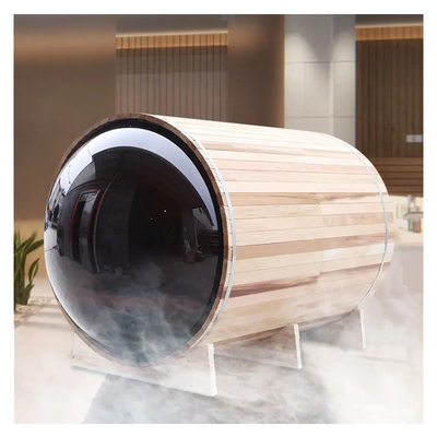 Panoramic View Solid Wood Outdoor Steam Barrel Sauna nóng lên nhanh