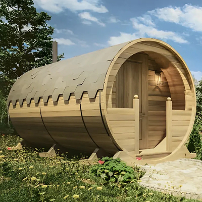 Panoramic View Solid Wood Outdoor Steam Barrel Sauna nóng lên nhanh
