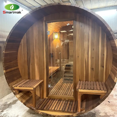 Solid Wood Sauna Cedar Đỏ Khô ướt Sauna ngoài trời