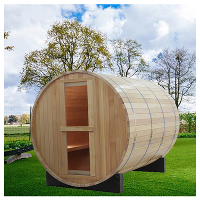 Sauna ngoài trời với cửa sổ toàn cảnh