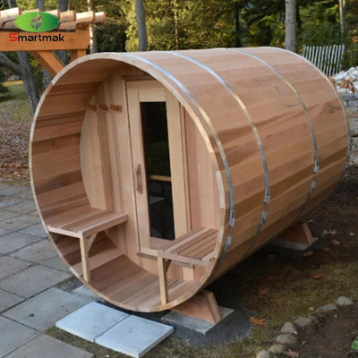 Phòng phòng tắm sauna ngoài trời bằng thùng gỗ