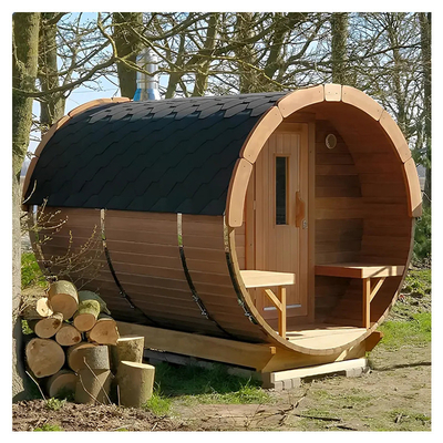 Modern Outdoor Waterproof Solid Wood Sauna 2 - 6 người lò sưởi ấm Sauna thùng