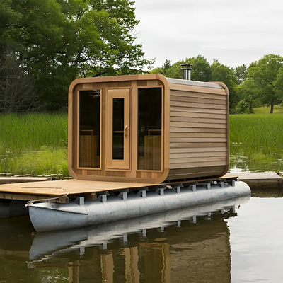 Sauna khô ngoài trời Cedar để thư giãn và sức khỏe 5-6 người với dịch vụ cài đặt thông gió điều chỉnh