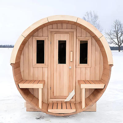 Canadian Cedar Wood Sauna hơi nước ngoài Khô phòng tắm Sauna thùng Cedar