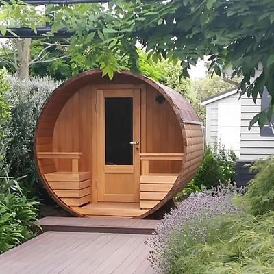 Canadian Cedar Wood Sauna hơi nước ngoài Khô phòng tắm Sauna thùng Cedar