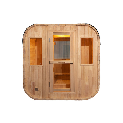 Luxury 5-6 người cửa kính đầy ngoài trời Sauna khô với hệ thống âm nhạc Bluetooth