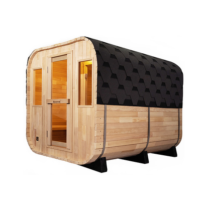 Luxury 5-6 người cửa kính đầy ngoài trời Sauna khô với hệ thống âm nhạc Bluetooth