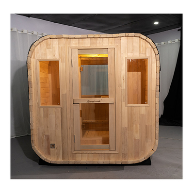 Luxury 5-6 người cửa kính đầy ngoài trời Sauna khô với hệ thống âm nhạc Bluetooth