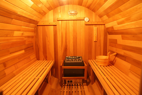 Thùng sauna gỗ thủy tinh thô dễ cài đặt 15-90.C