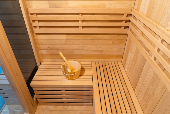 Phòng tắm hơi nước Cedar đỏ với đèn LED và máy tạo ozone thiết kế hiện đại 15 ~ 90 ° C