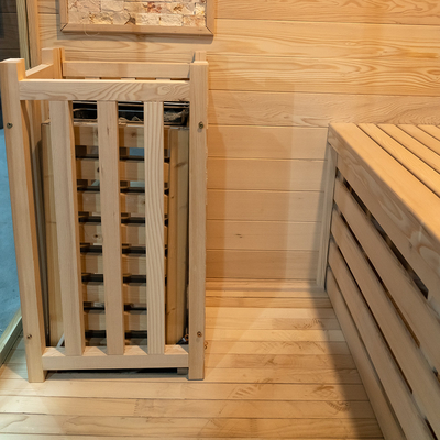 15~90.C Hemlock / Red Cedar Steam Sauna Room Với 0-99 MIN Timer Và 220V Voltage