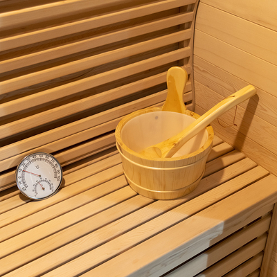 15~90.C Hemlock / Red Cedar Steam Sauna Room Với 0-99 MIN Timer Và 220V Voltage