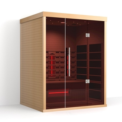 Spa tại nhà 3 người Hemlock Phòng xông hơi hồng ngoại trong nhà 2100W Liệu pháp ánh sáng đỏ