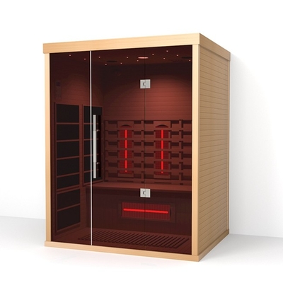 Spa tại nhà 3 người Hemlock Phòng xông hơi hồng ngoại trong nhà 2100W Liệu pháp ánh sáng đỏ