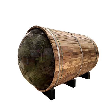 Phòng xông hơi khô thùng gỗ tuyết tùng đỏ 180x240CM Phòng xông hơi ngoài trời với toàn cảnh