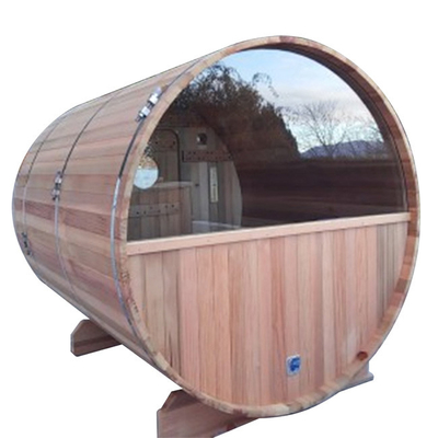 RoHS 8 người Vòng ngoài trời Phòng xông hơi khô ngoài trời Red Cedar Barrel Phòng xông hơi bằng gỗ