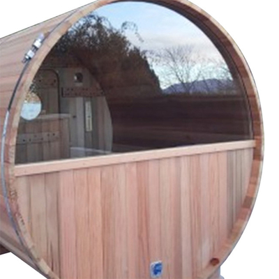 RoHS 8 người Vòng ngoài trời Phòng xông hơi khô ngoài trời Red Cedar Barrel Phòng xông hơi bằng gỗ