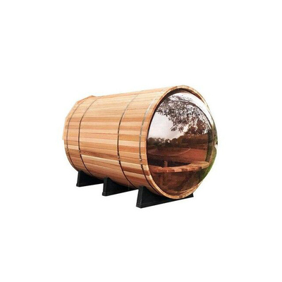 Phòng xông hơi khô bằng gỗ Hemlock Canada bằng điện Toàn cảnh Phòng xông hơi khô tuyết tùng tròn