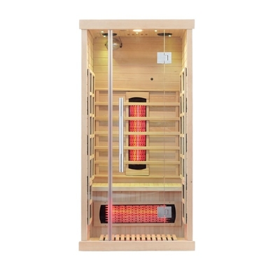 Full Spectrum 1 người Phòng xông hơi hồng ngoại xa Cá nhân Gỗ rắn