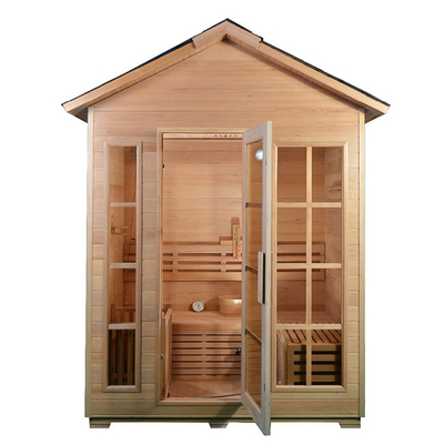 Phòng xông hơi khô hiện đại 6 người Redwood Cedar Phòng xông hơi khô ướt ngoài trời bằng gỗ