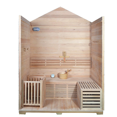 Phòng xông hơi khô hiện đại 6 người Redwood Cedar Phòng xông hơi khô ướt ngoài trời bằng gỗ