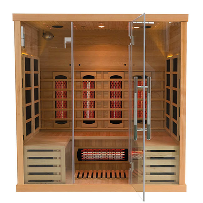 Phòng xông hơi hồng ngoại thương mại bằng gỗ ODM Phòng 3 người Cedar